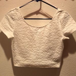 White Floral Forever 21 Crop Top